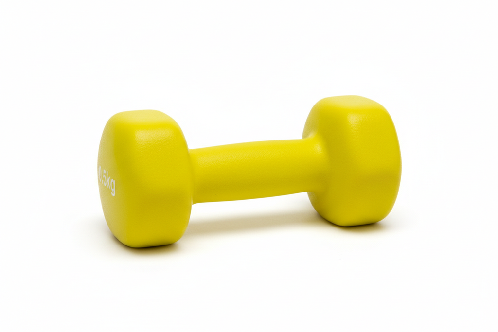 0.5kg vinyl dumbbell yellow