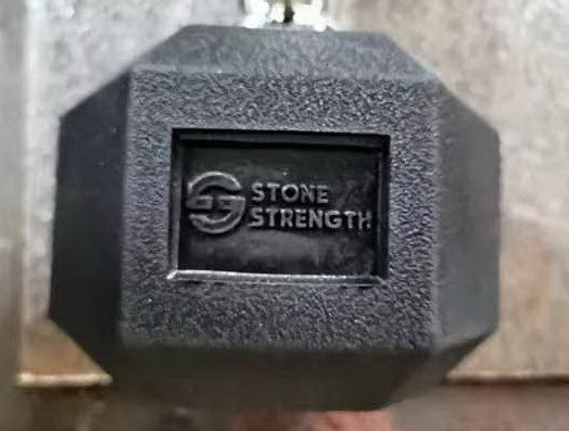 Stone Strength Rubber Hex Dumbbells (1Kg - 35Kg)