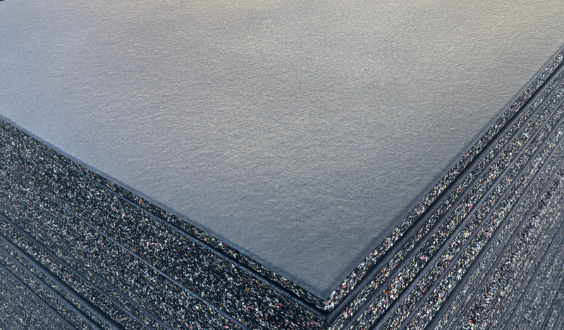 EDM Laminated Rubber Mat 1m x 1m x 15mm  Black