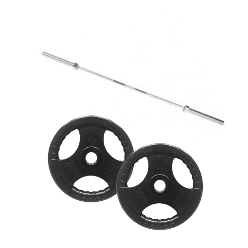 Olympic Barbell and 20kg Weight Plate Package