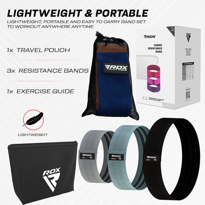 RDX HEAVY-DUTY FABRIC RESISTANCE TRAINING BANDS
