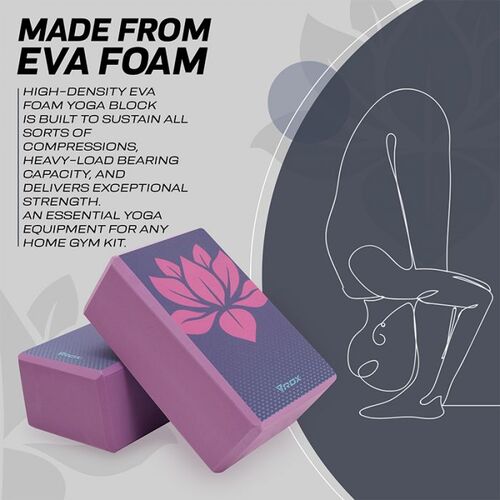 RDX High Density EVA Foam Yoga Block- Non-Slip (Purple)