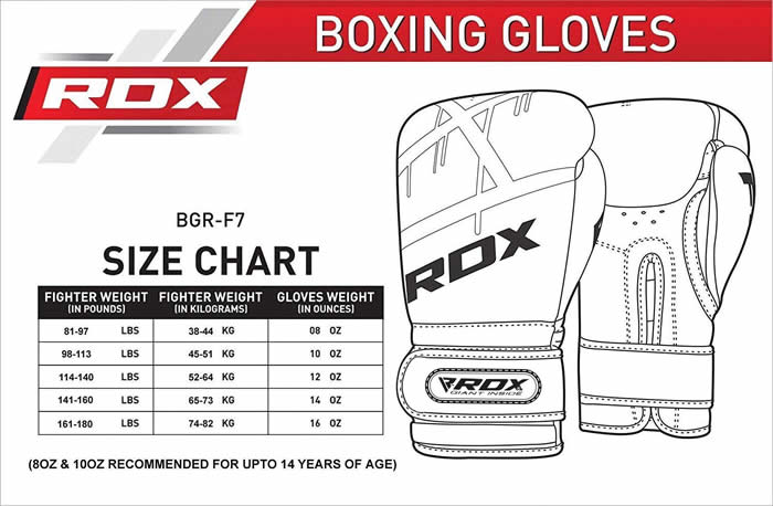 rdx oz Size Guide