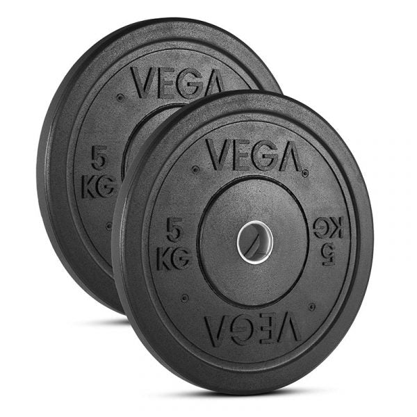 Vega International Black Rubber Bumper Plate 5kg